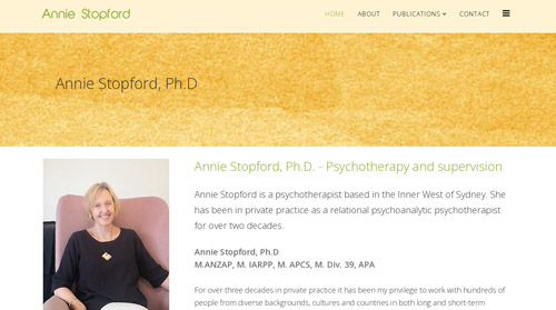 Annie Stopford - Psychotherapy and supervision Image